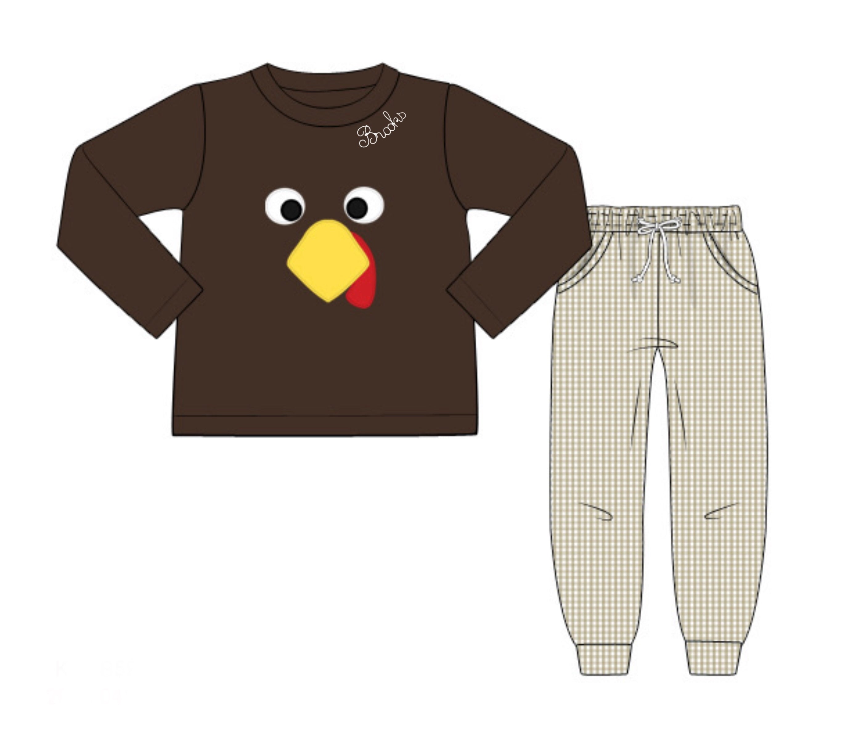 PO91 Little Turkeys Jogger Set