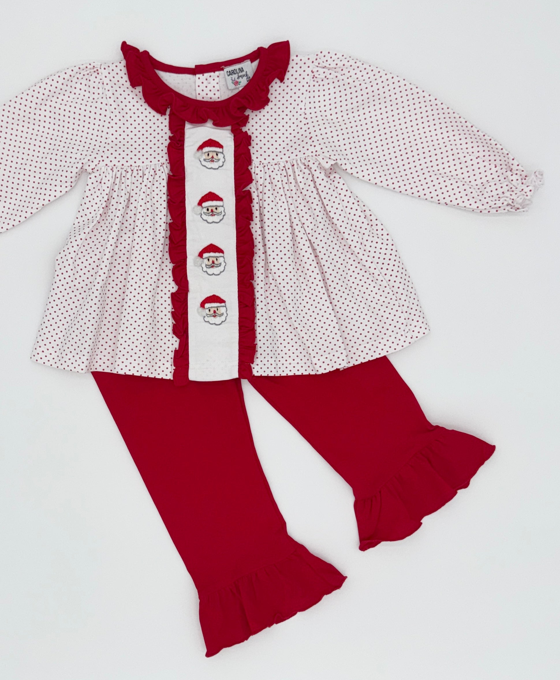 Bitty Dot Santa Pant Set