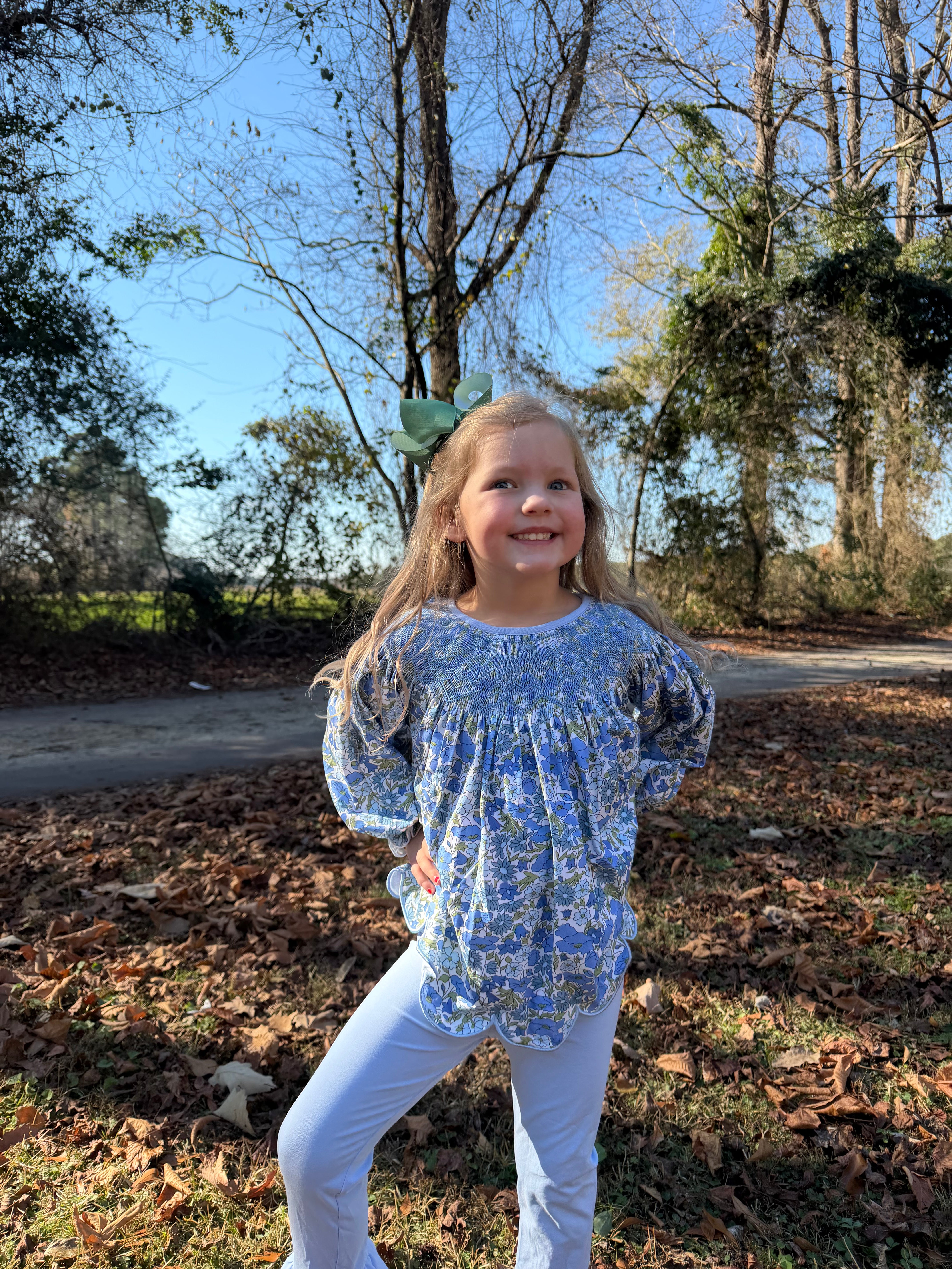 Winter Blues Floral Legging Set