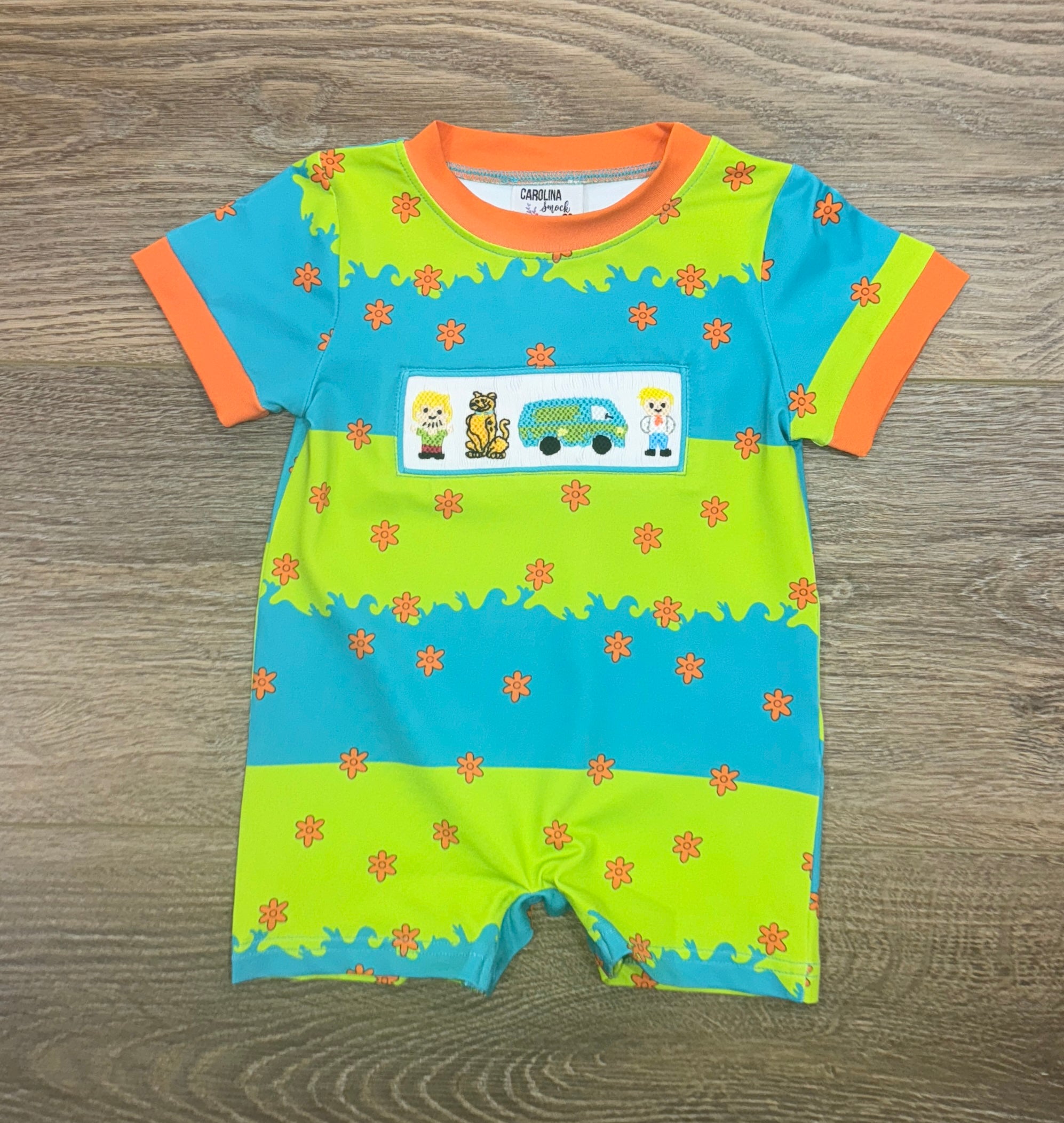 Smocked Mystery Machine Romper