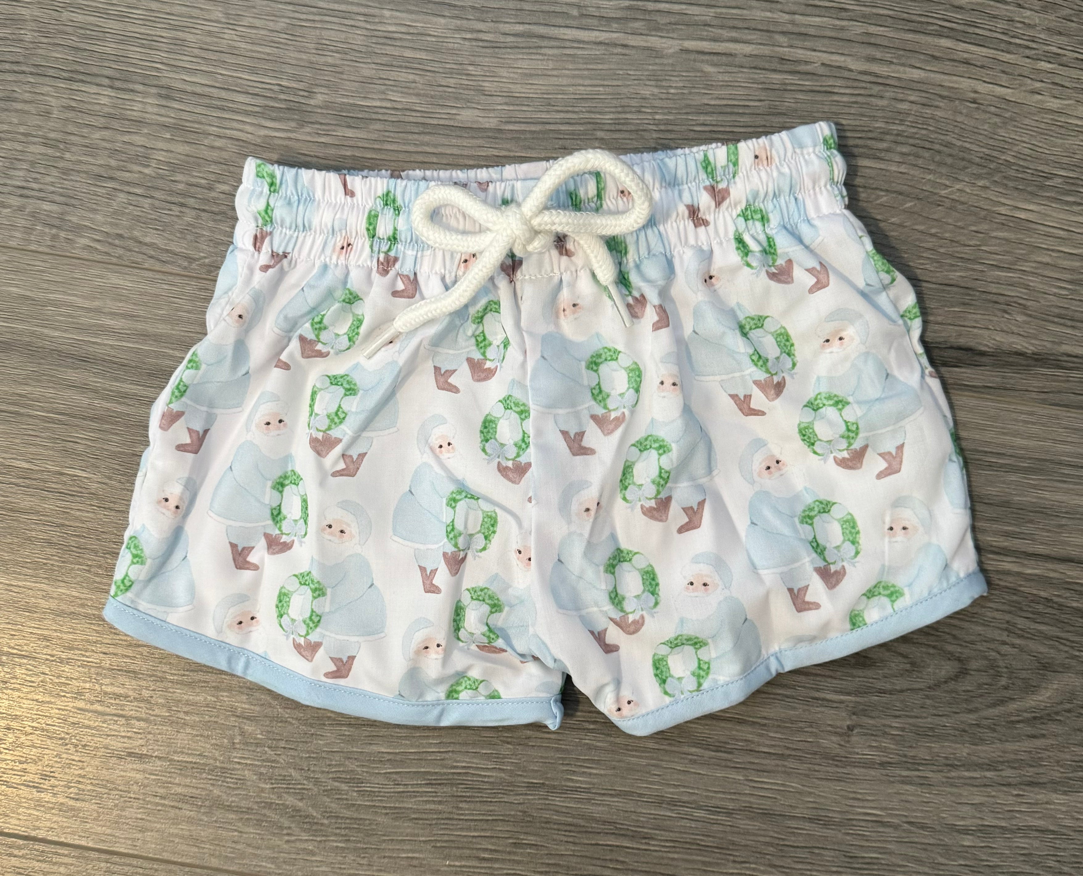 Pastel Santa Swim Trunks