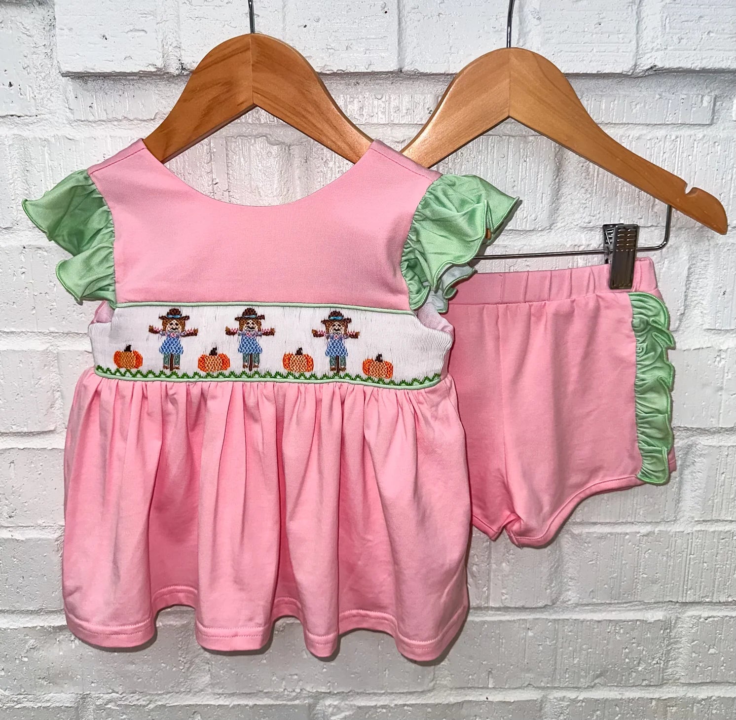 Smocked Scarecrow Short Set