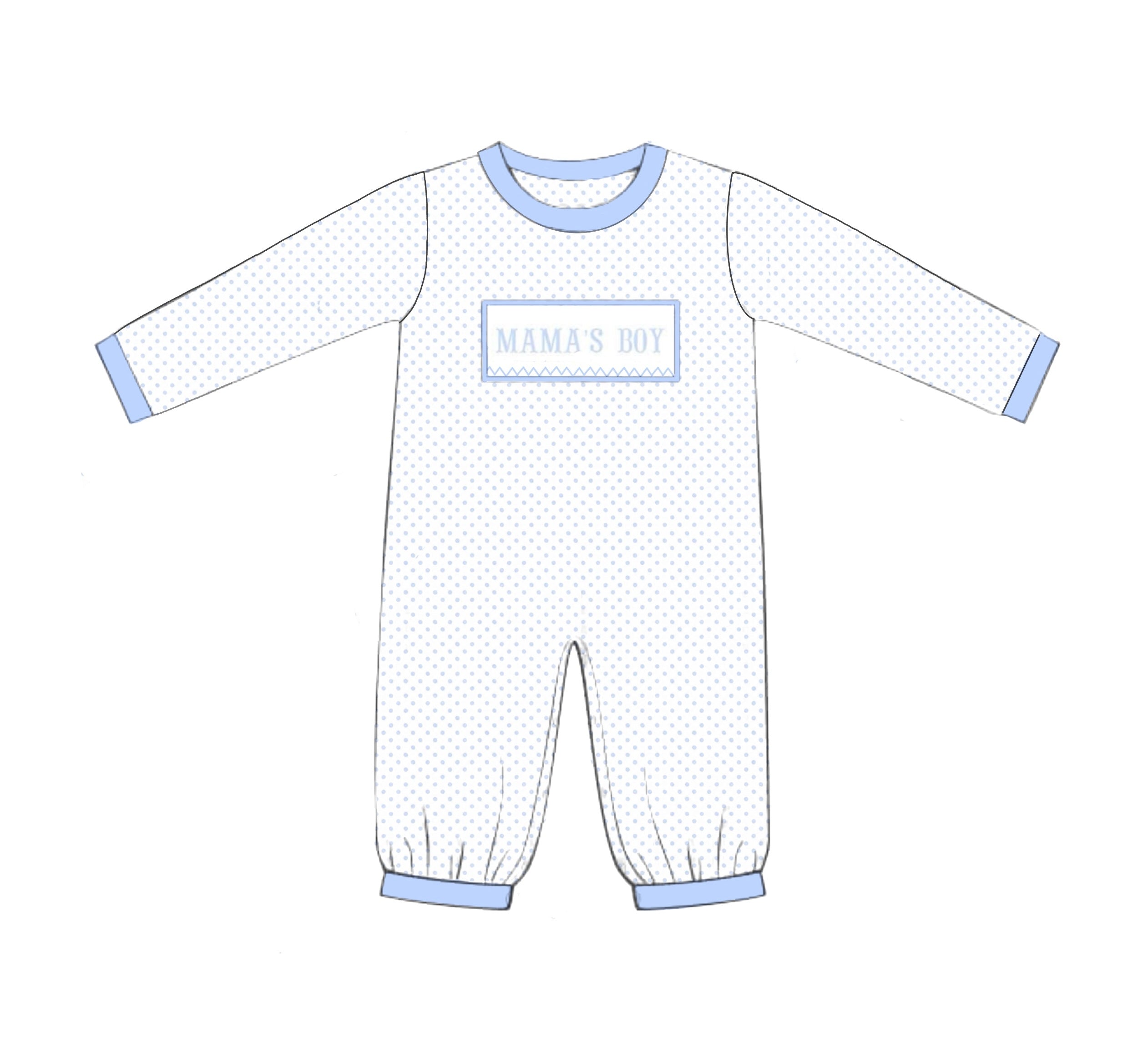 PO91 Bitty Dot Name Smocks Romper
