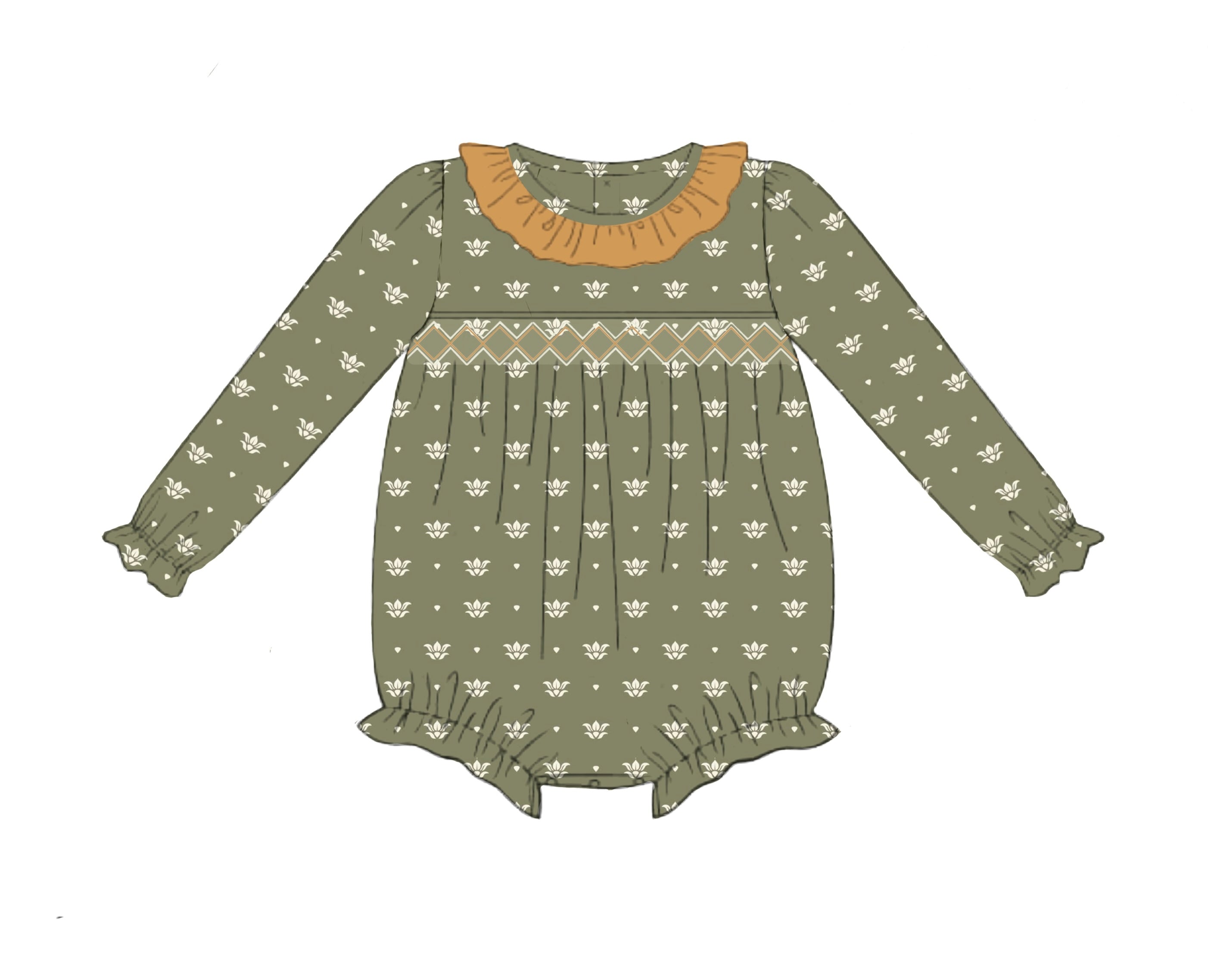 PO91 Fall Floral & Plaid Girl Bubble