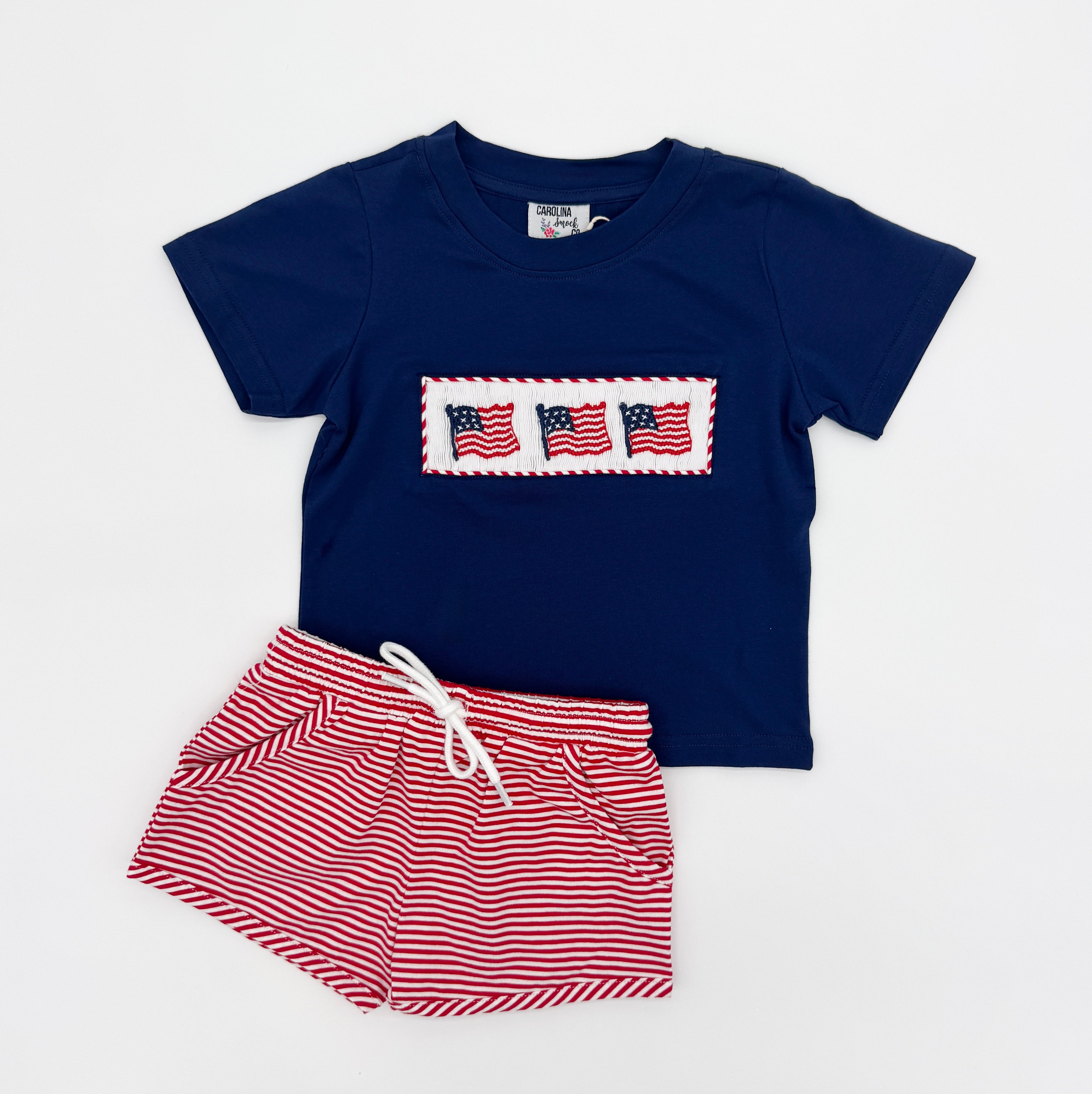 Smocked Flags Short Set