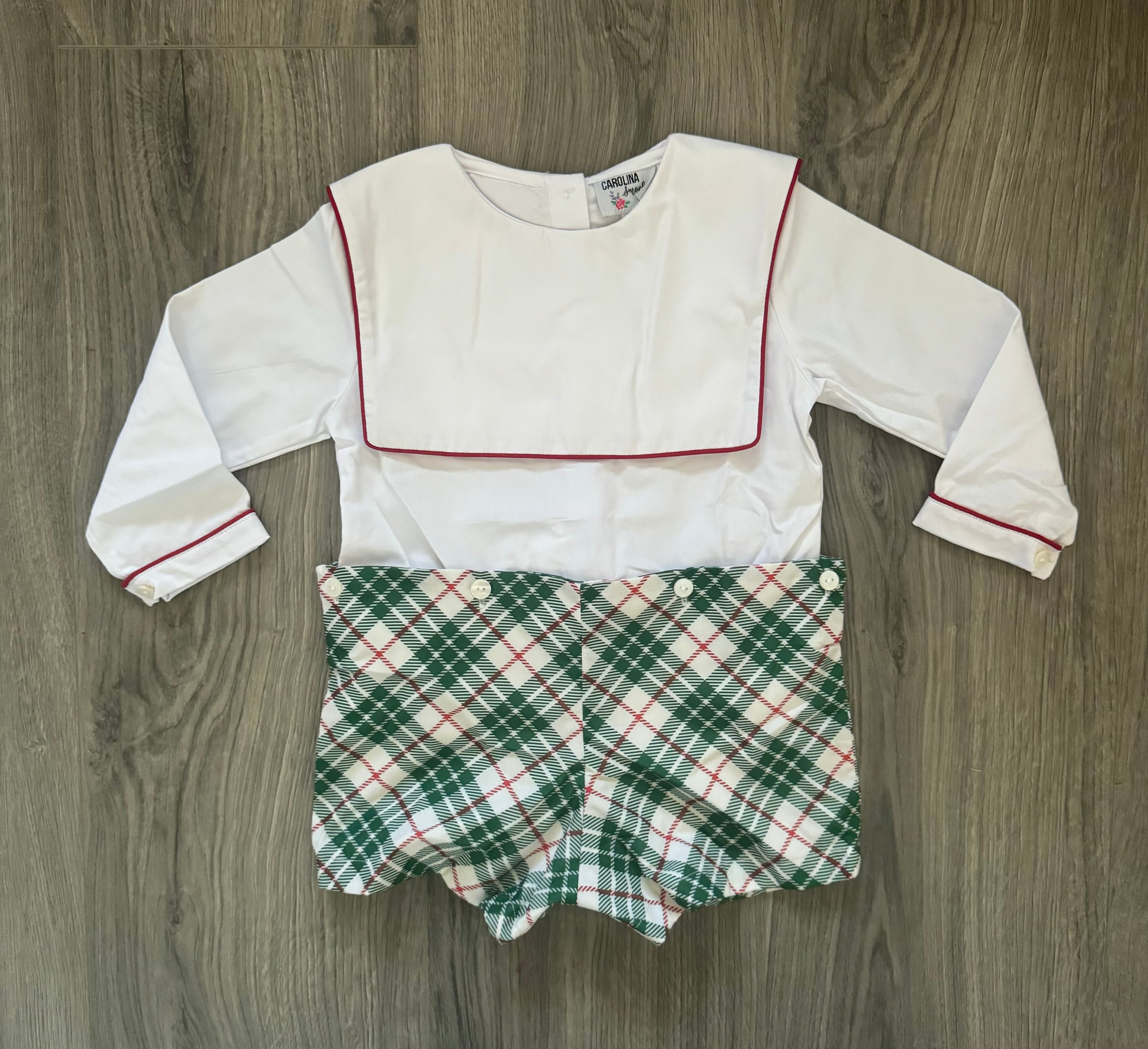 Holiday Plaid Short Set