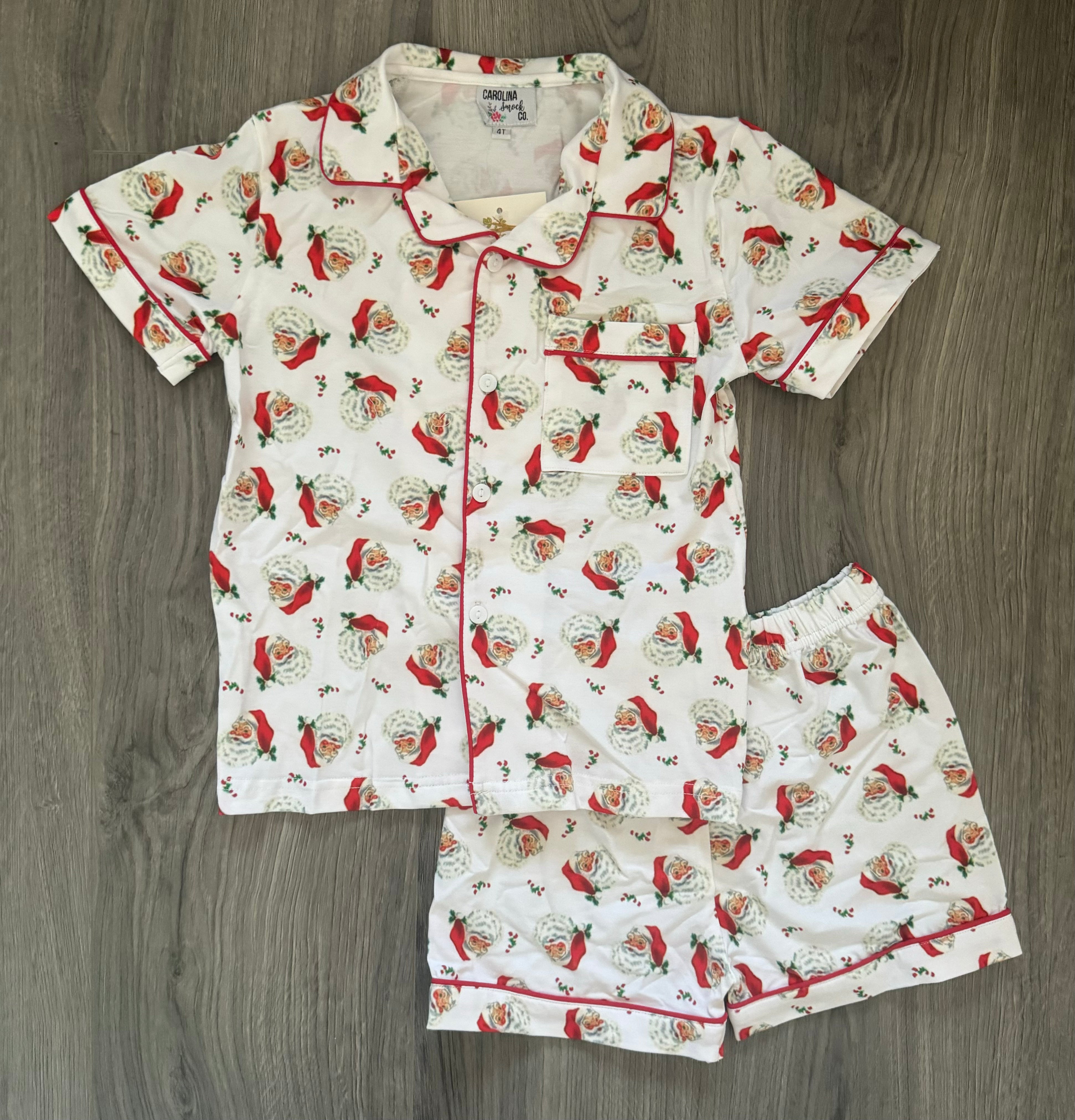 Vintage Santa Pajamas Boy Set