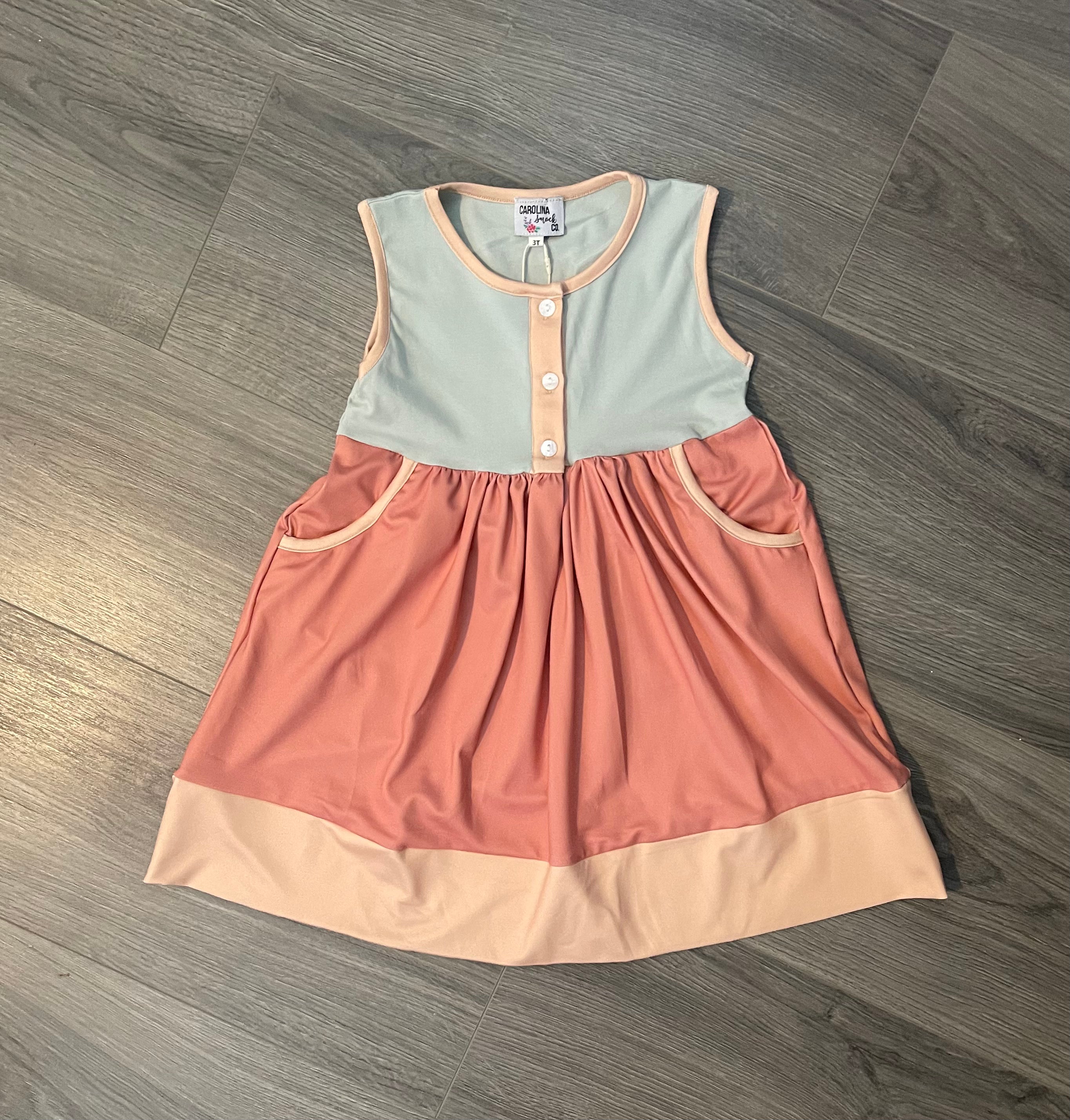 Fall Colorblock Kids Dress