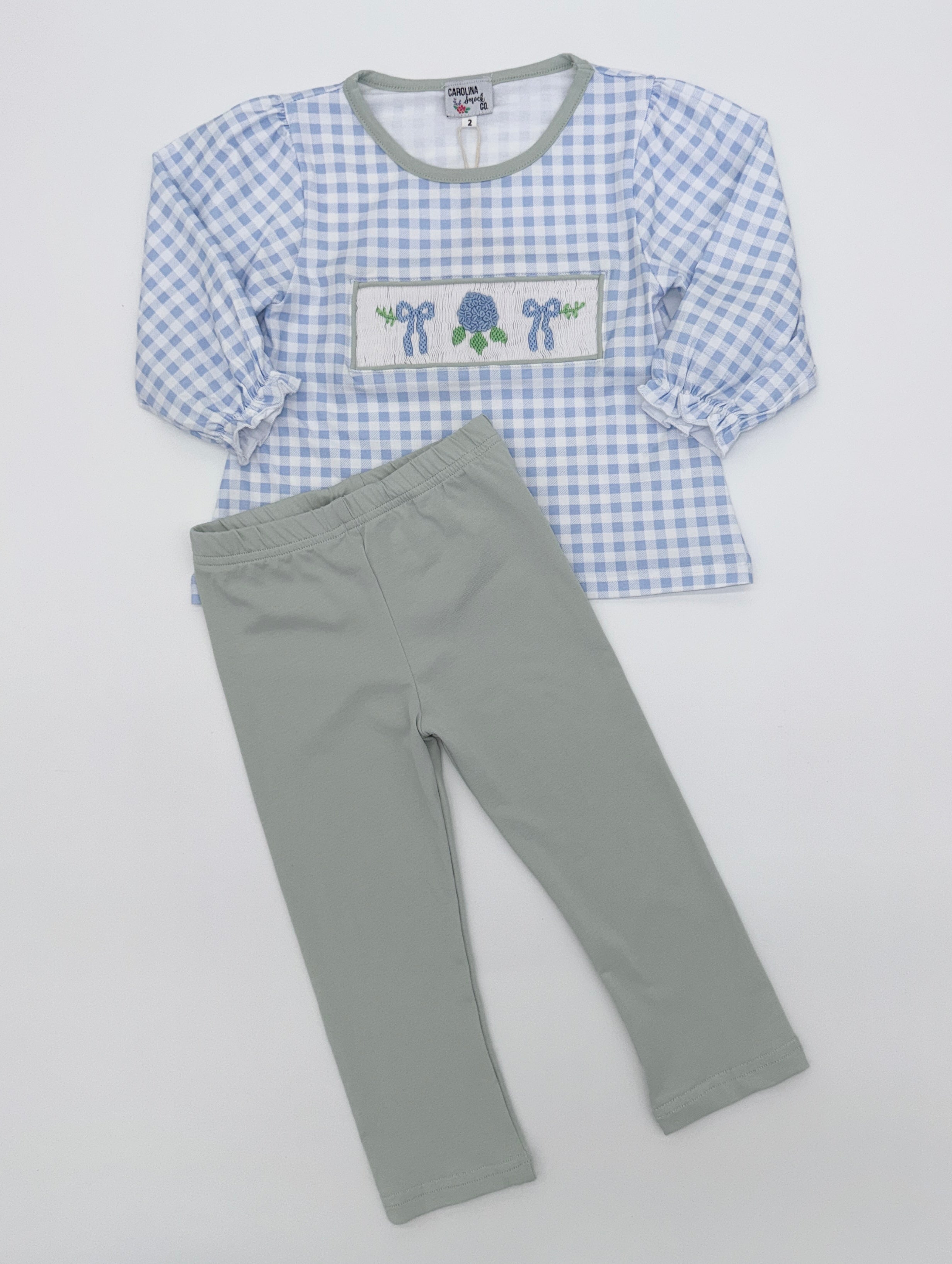 Bows & Hydrangeas Legging Set