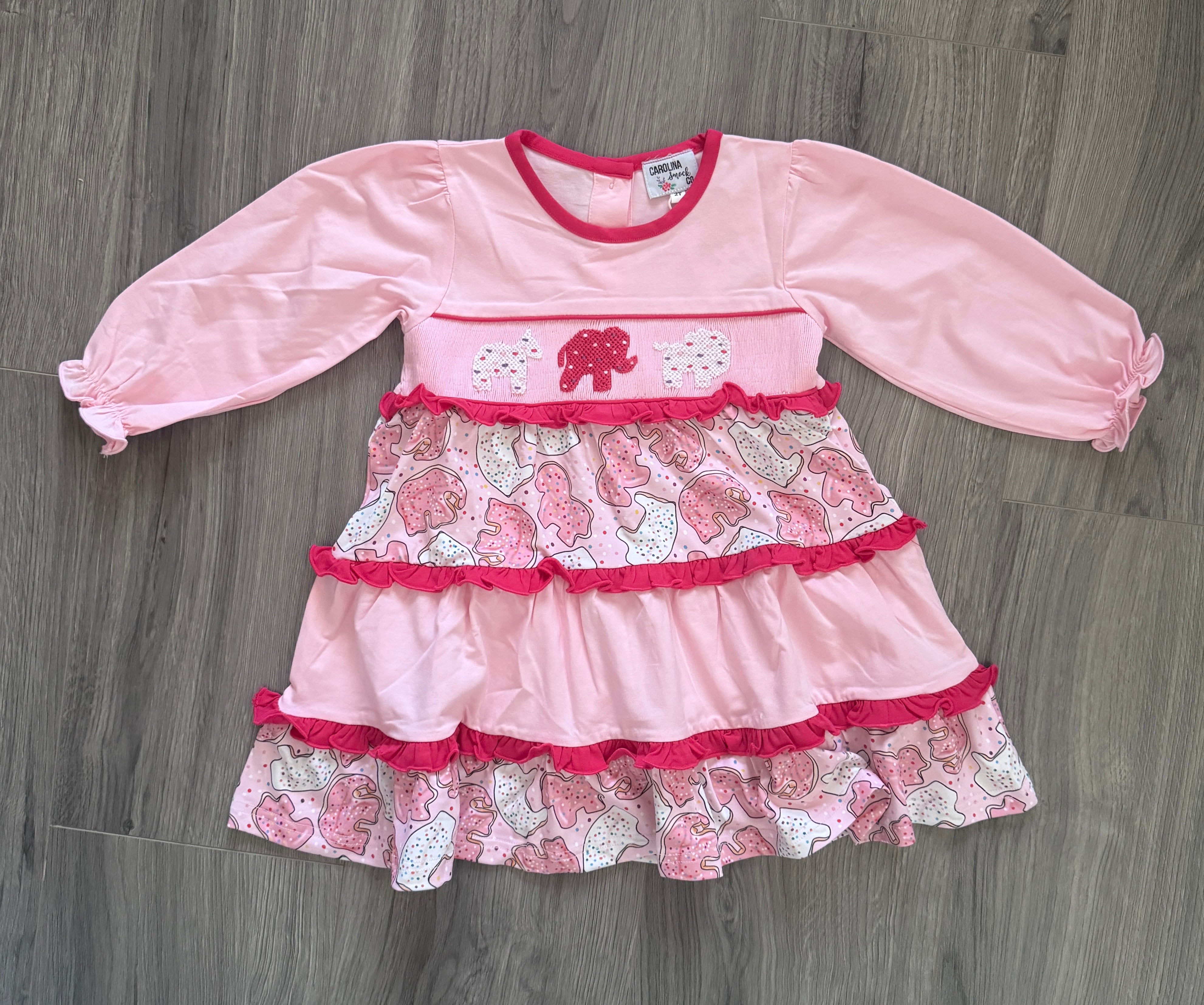 Smocked Frosted Animal Cookie Dress