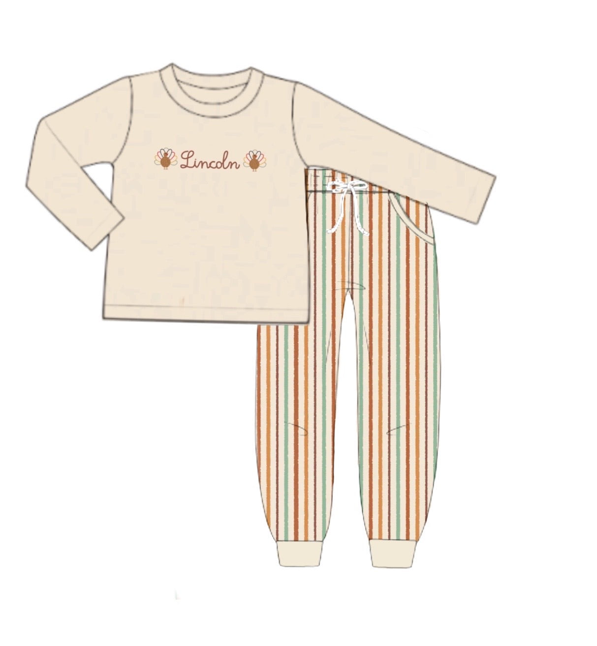 PO91 Muted Turkeys Jogger Set