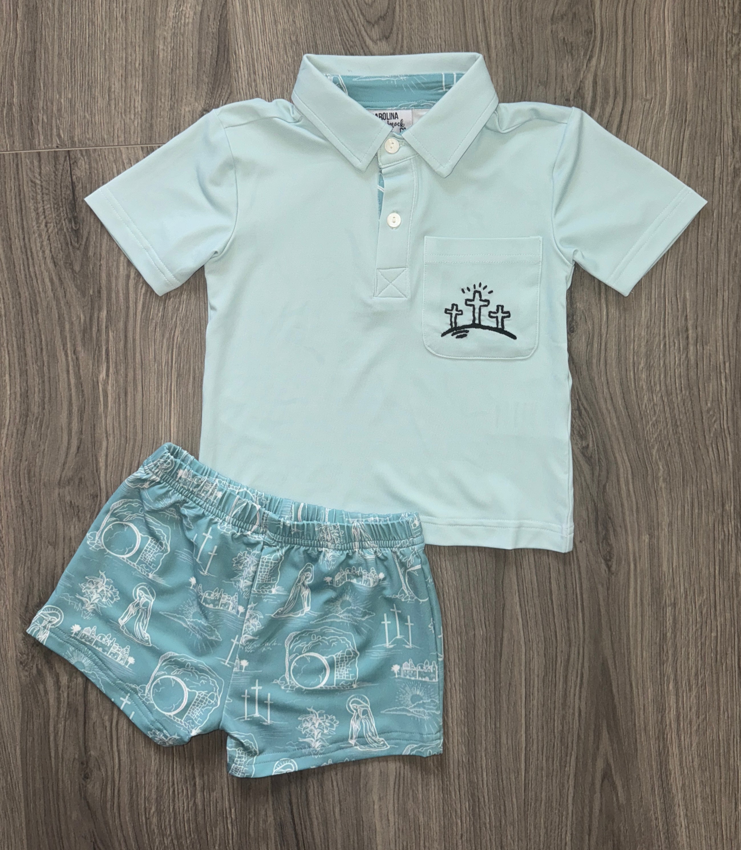 He is Risen Toile Short Set