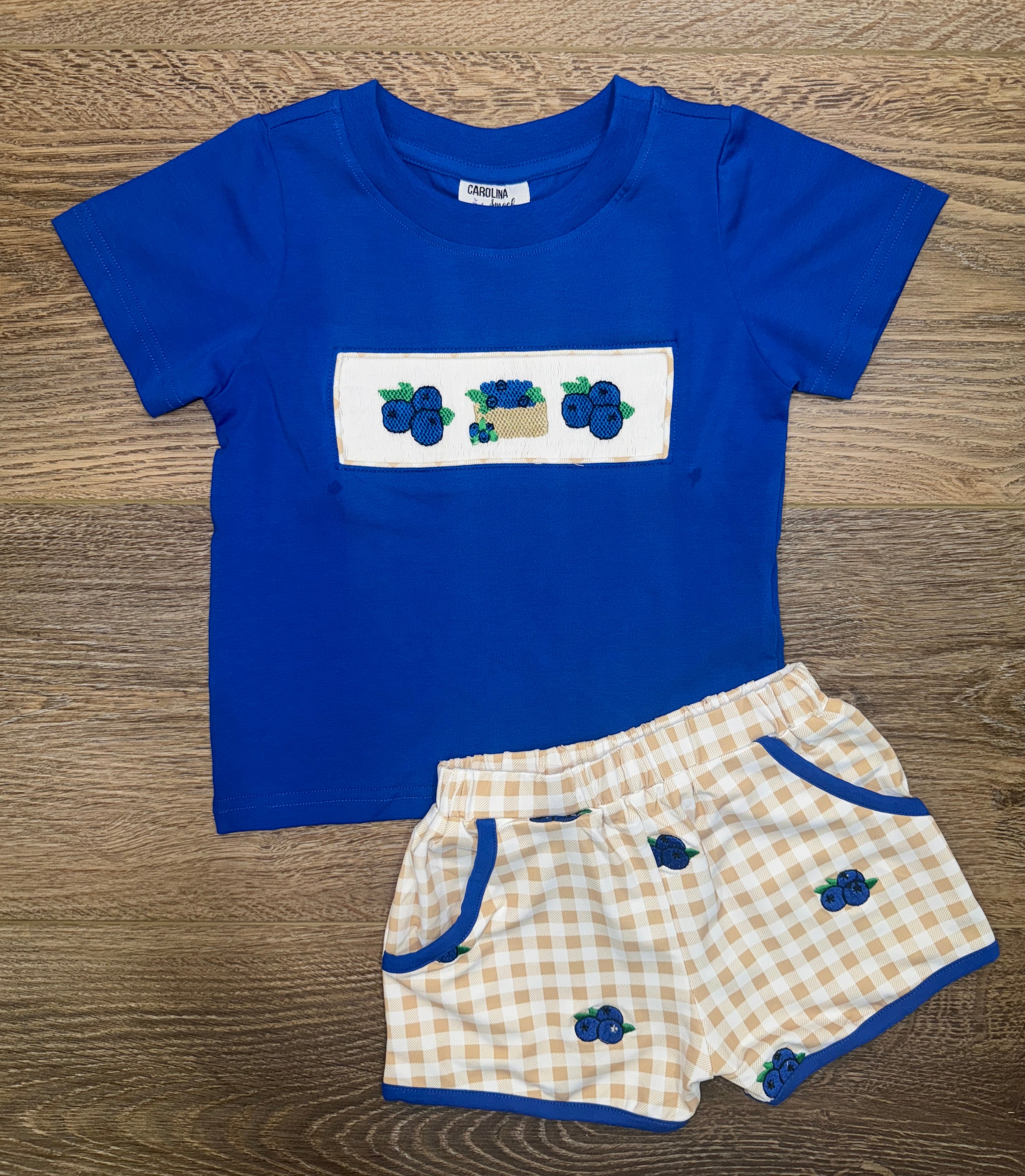 Smocked Blueberries Short Set