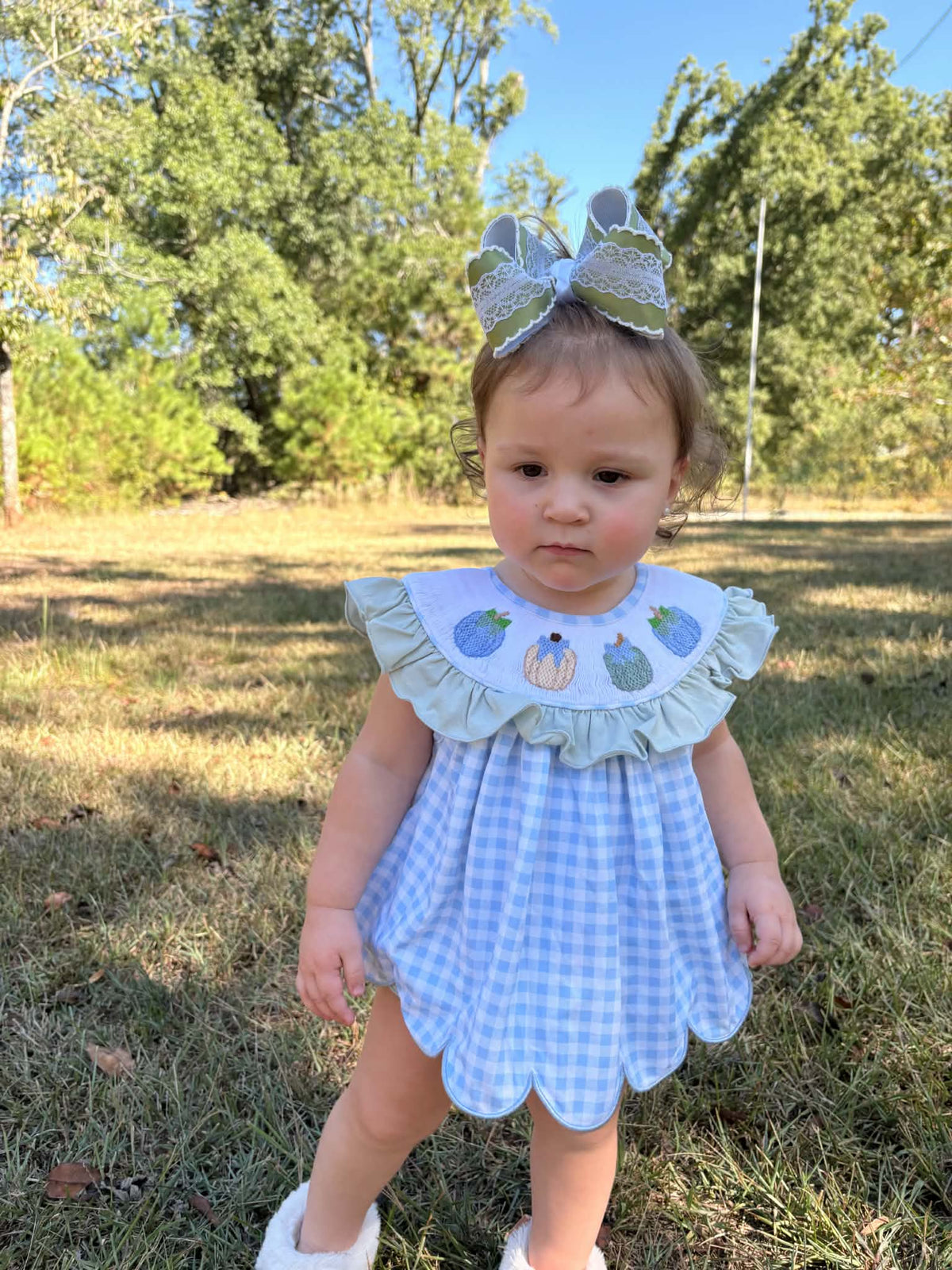 Gingham Pumpkins Bloomer Set