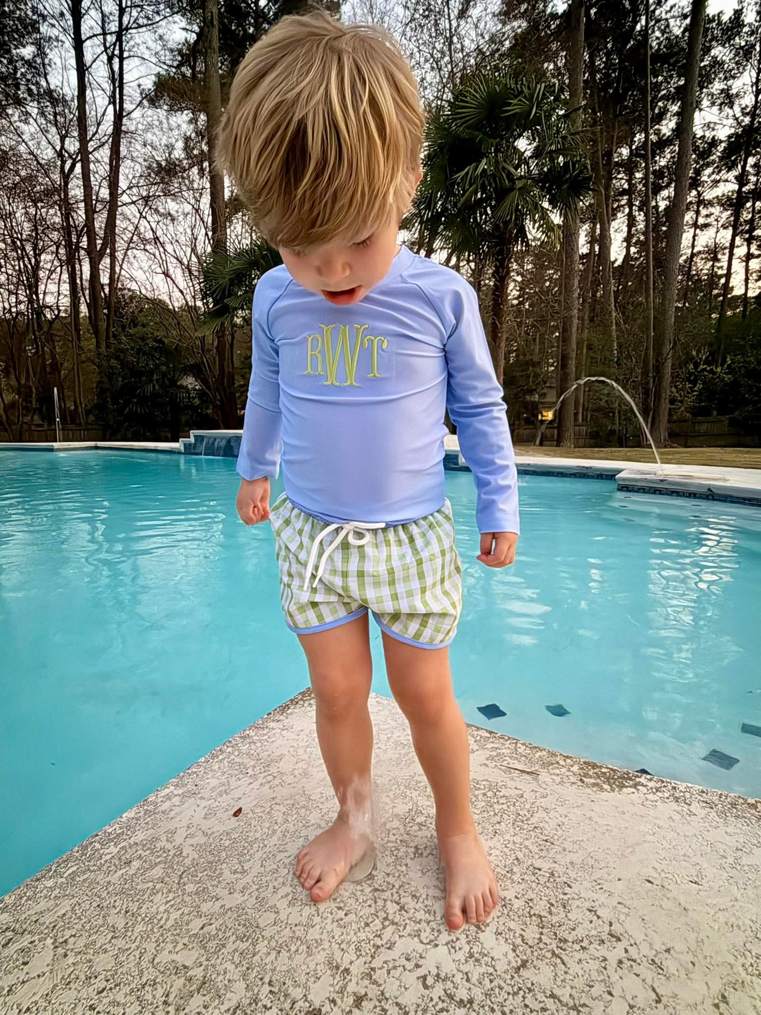 Marley Floral & Gingham 2pc. Rashguard Set