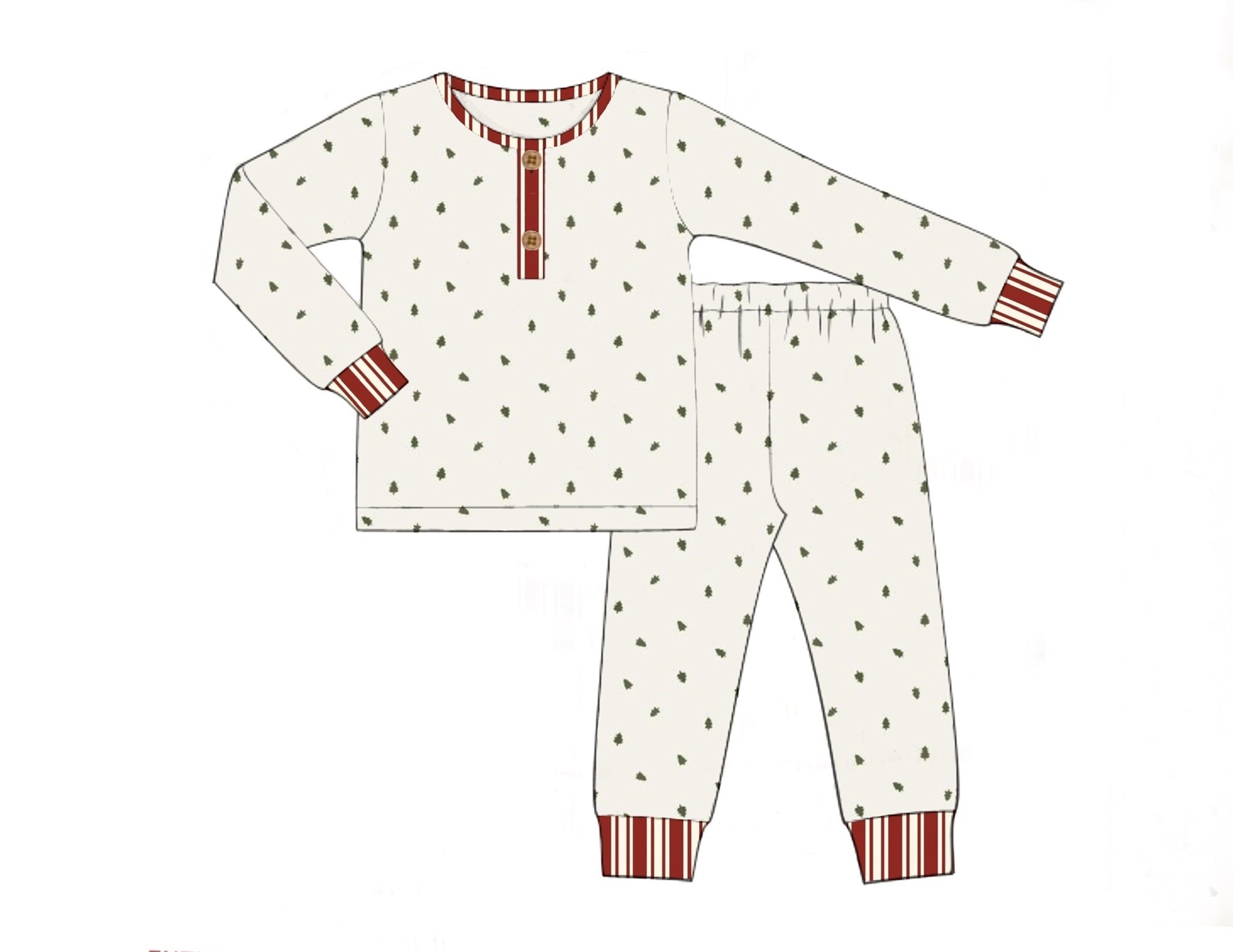 Vintage Tree Pajamas Boy Set