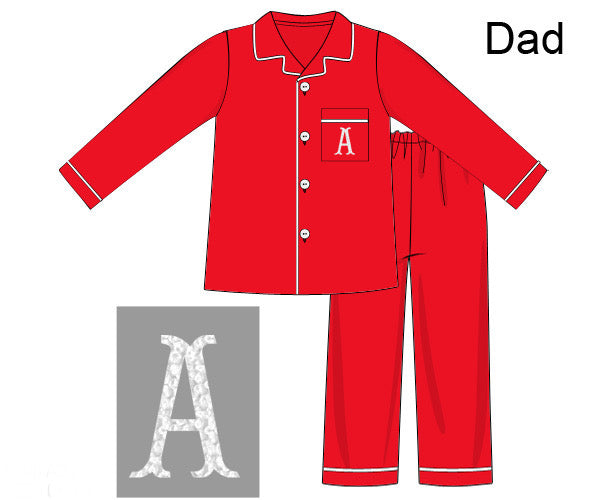 Classic Red Dad Pajamas