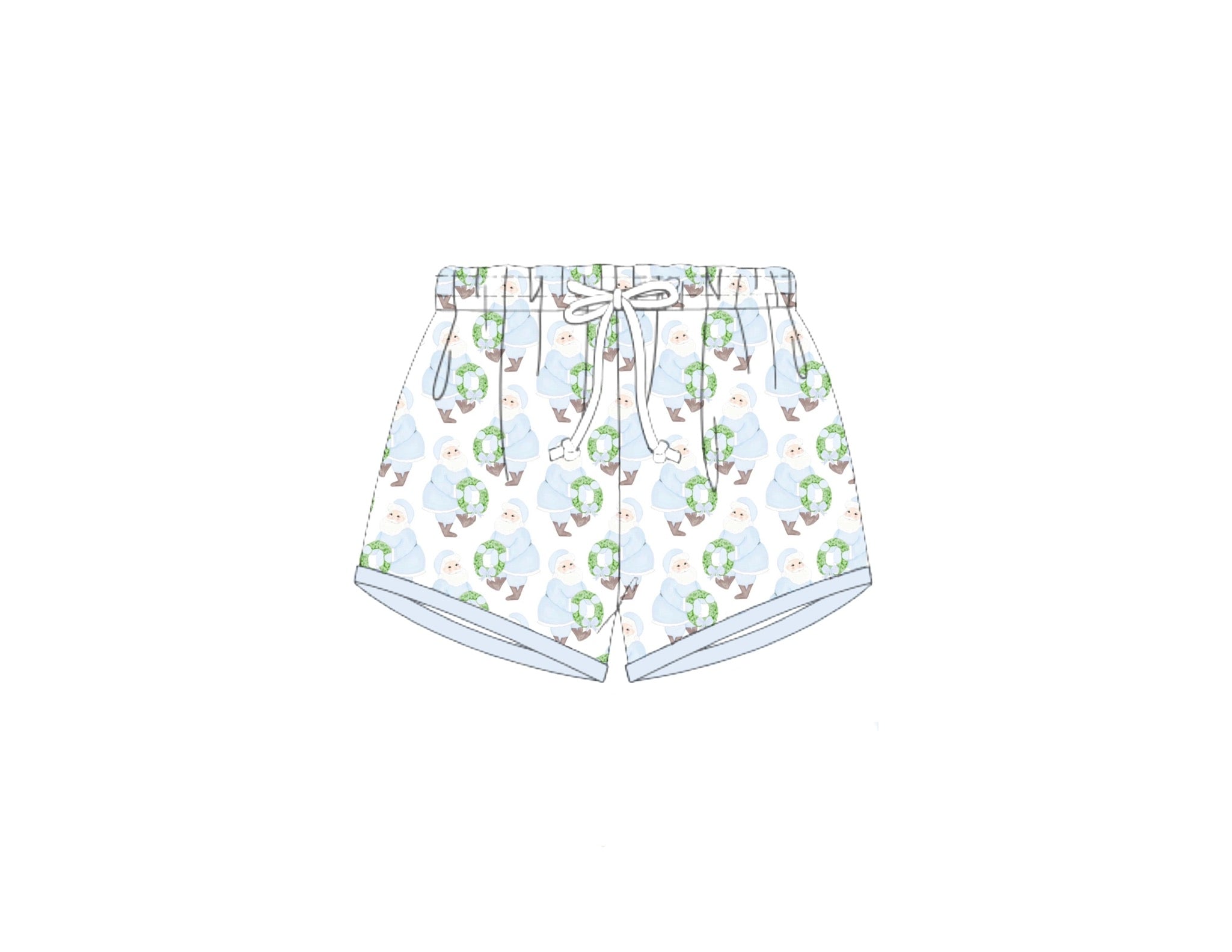 Pastel Santa Swim Trunks