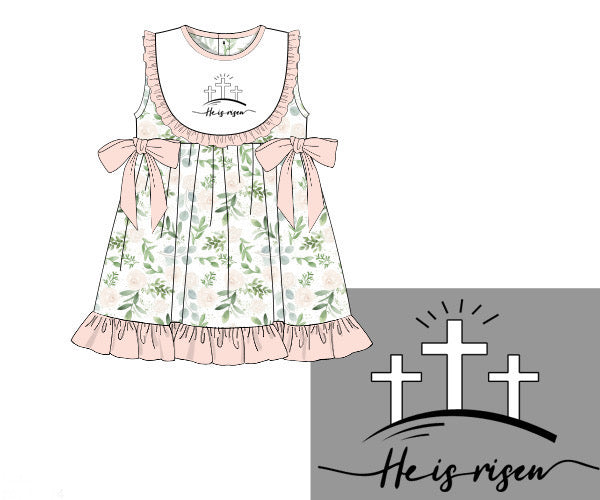 Handstitched He Is Risen Dress