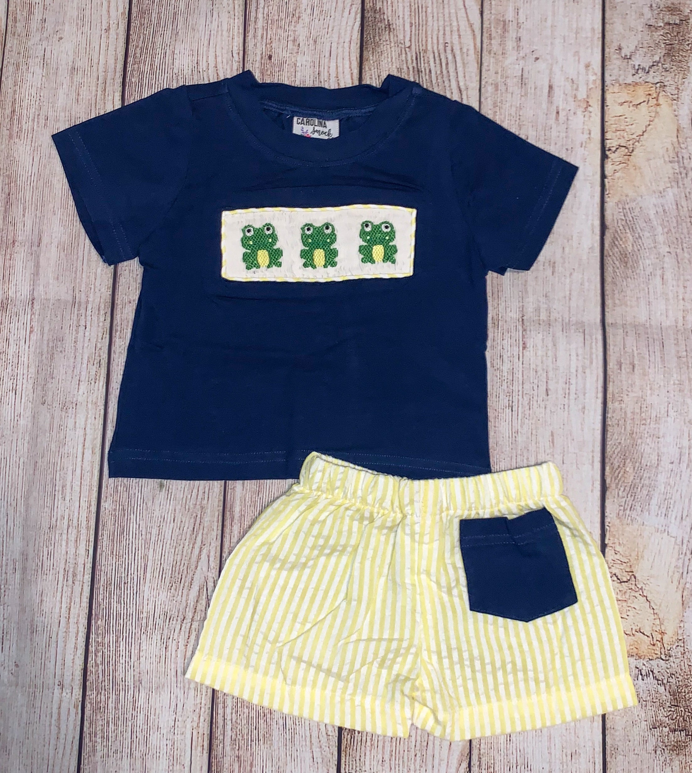 Smocked Frog Boys Short Set