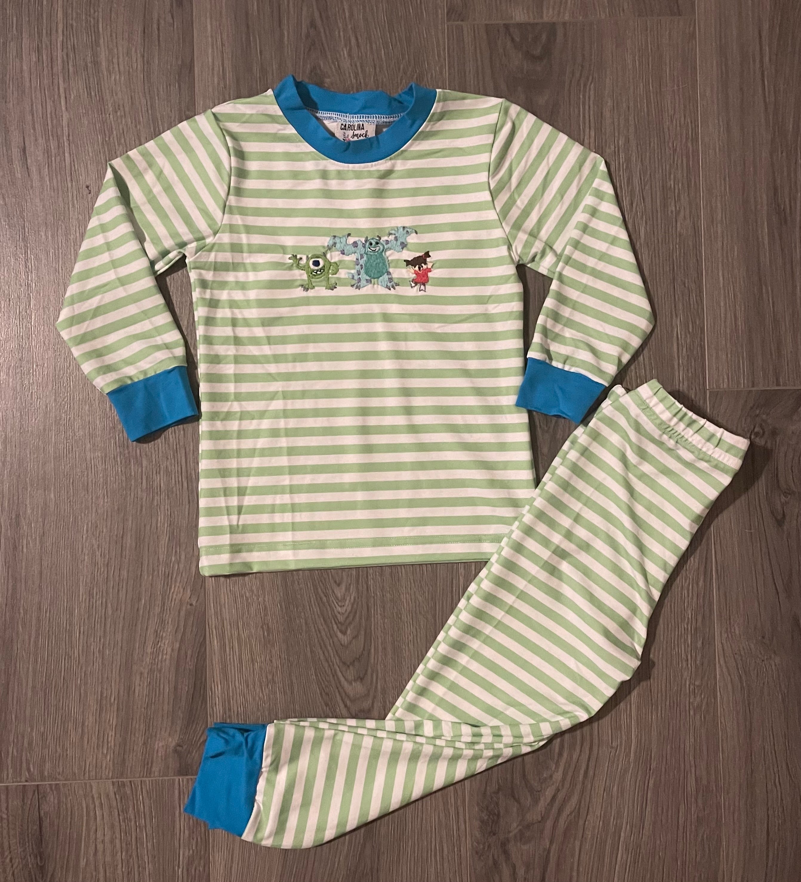 Boys Handstitched Monster Pajamas