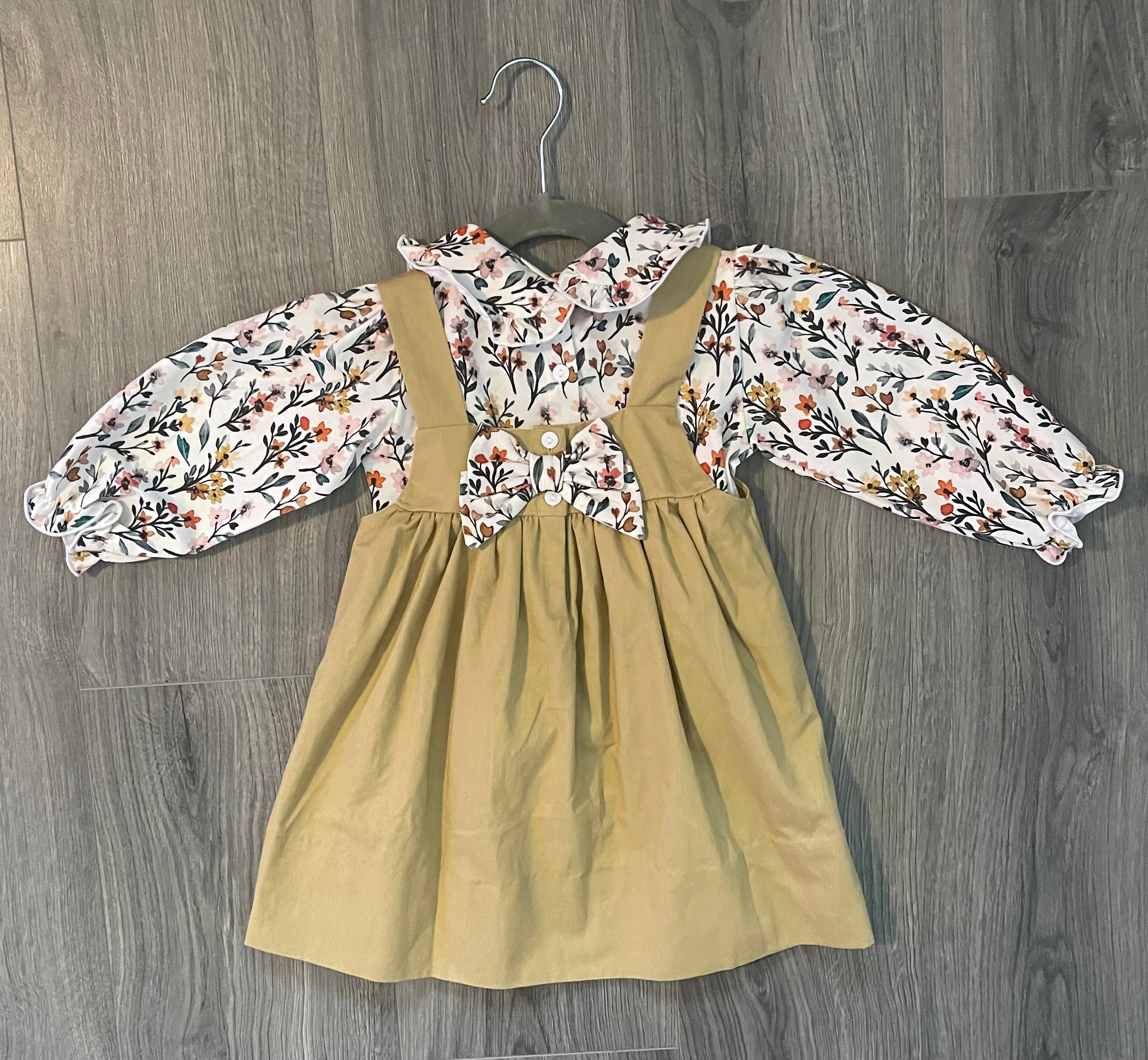 Fall Floral & Khaki Dress Set