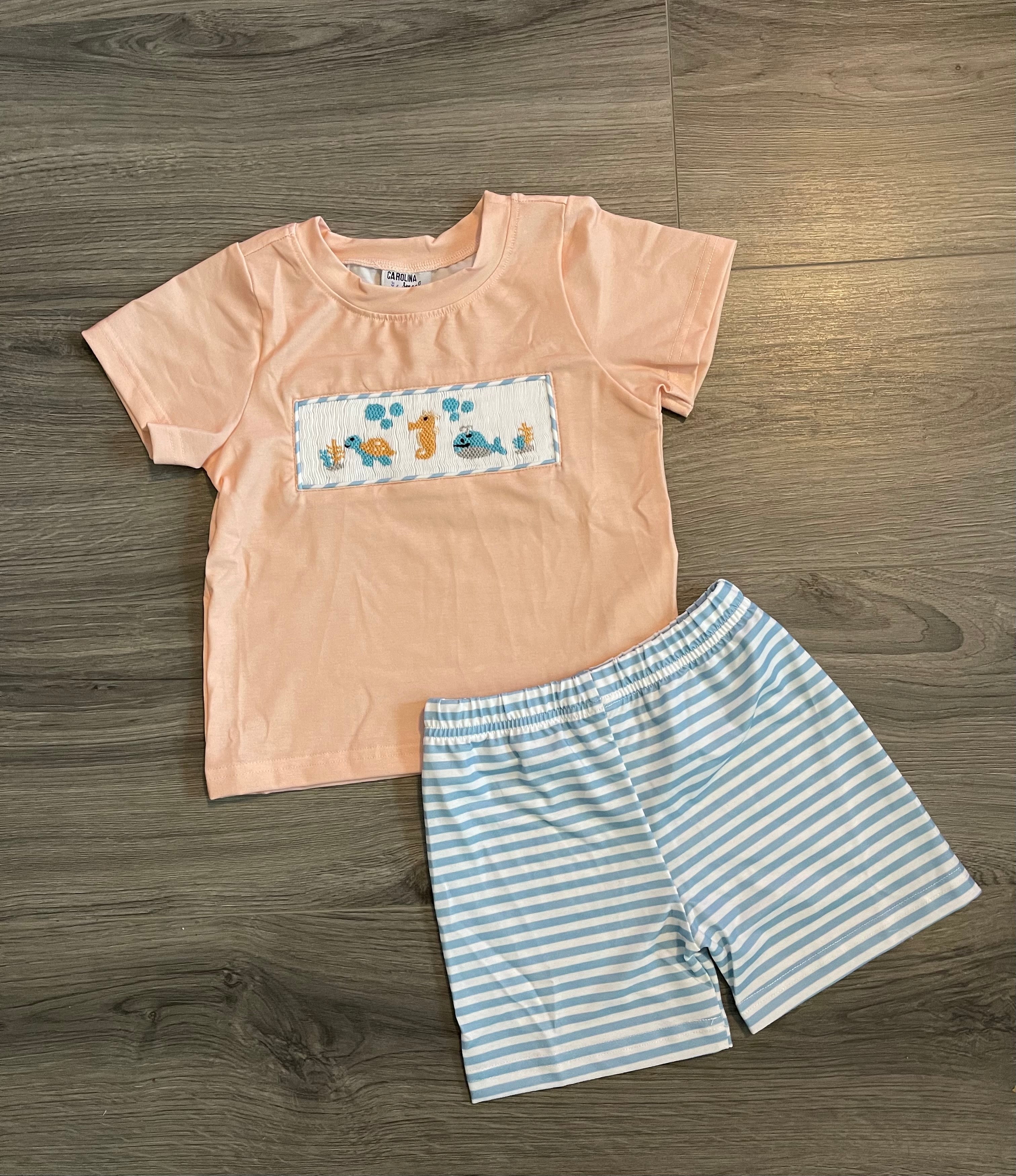 Smocked Under the Sea Boys Short Set