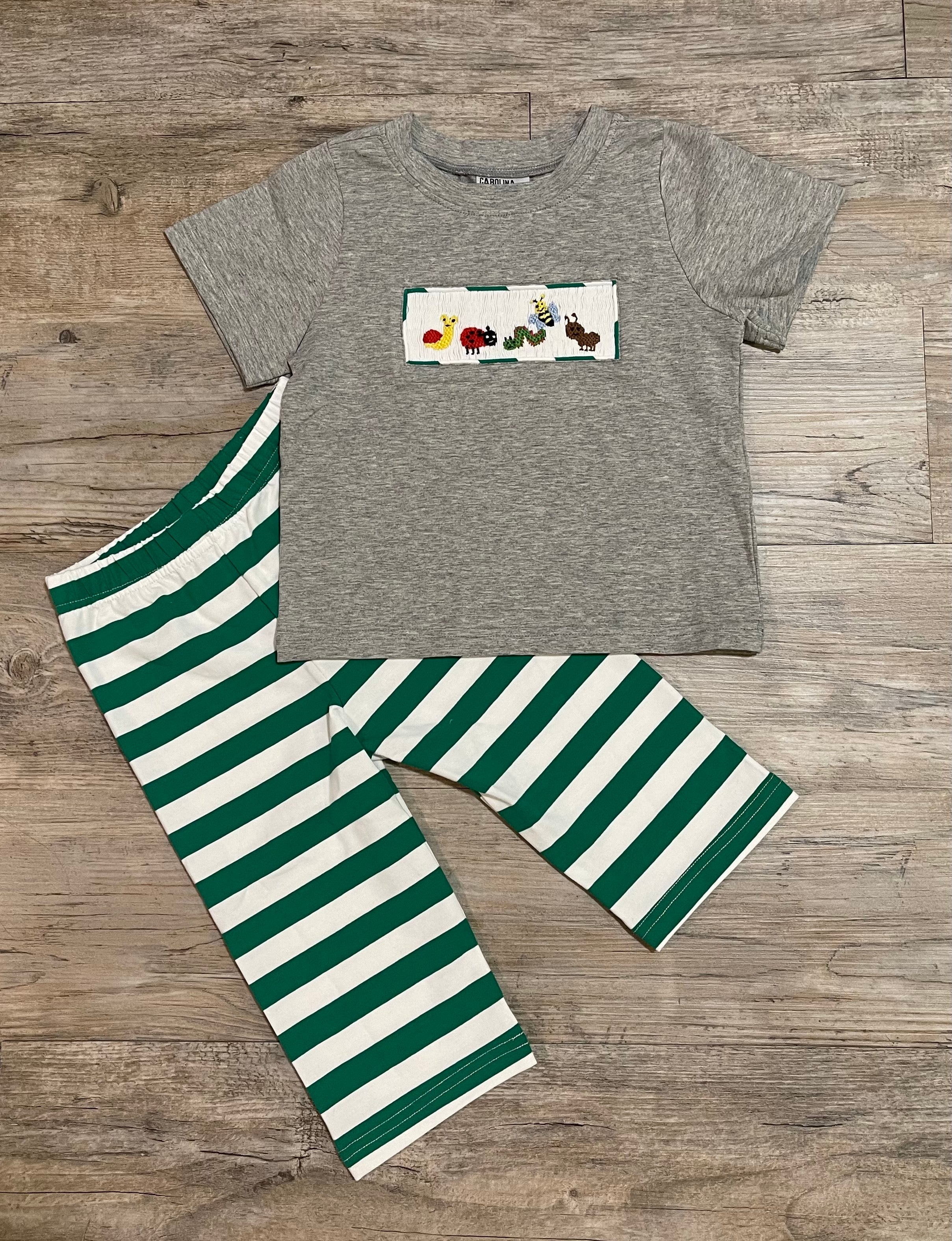 Smocked Bunch of Bugs Pant Set