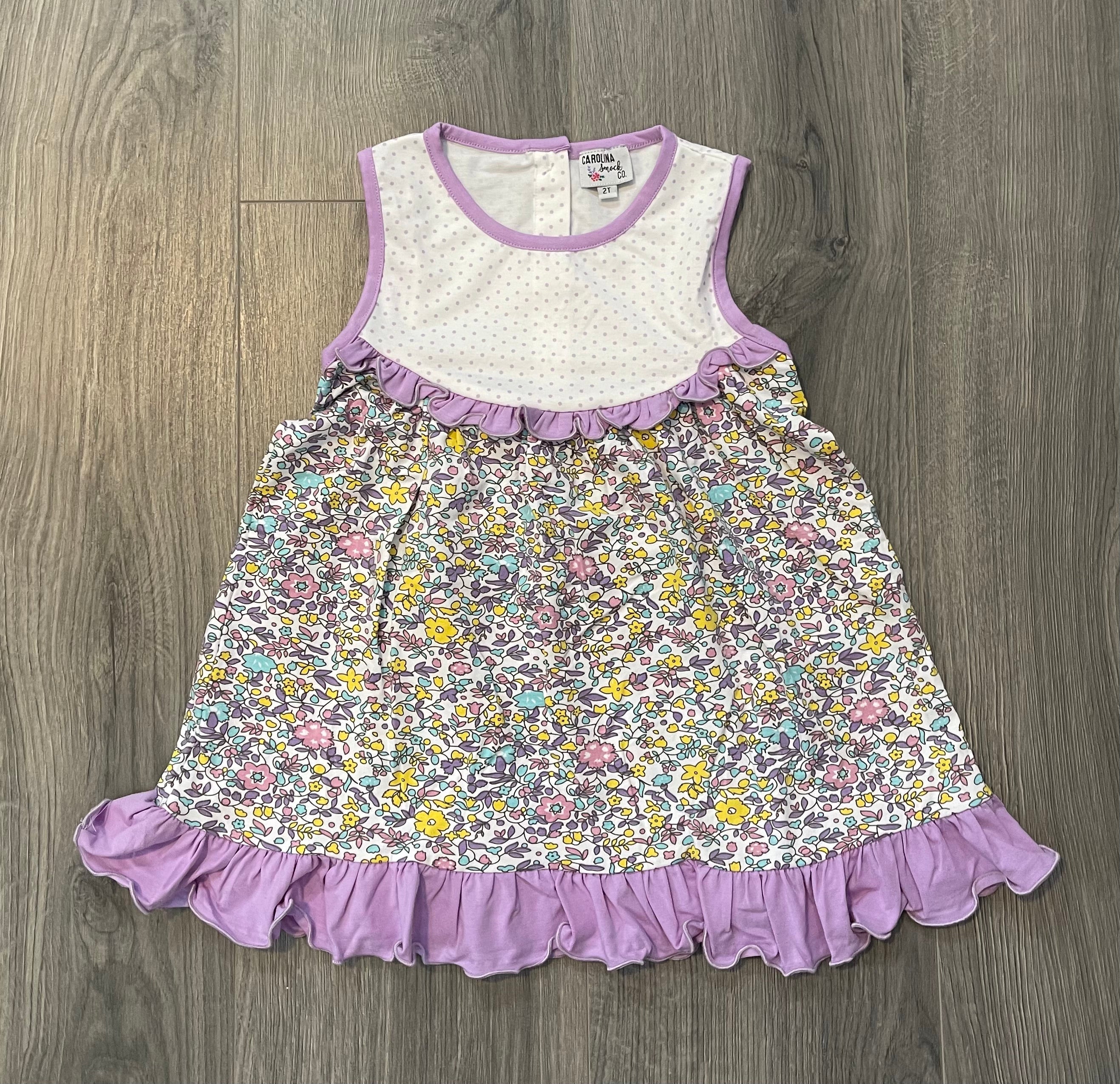 Floral & Lavender Girls Dress