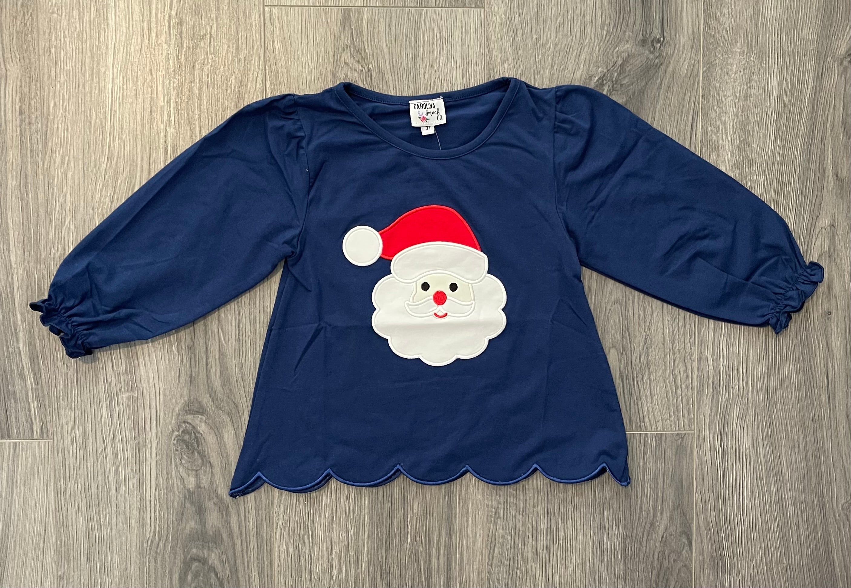 Santa Appliqué Girls Shirt