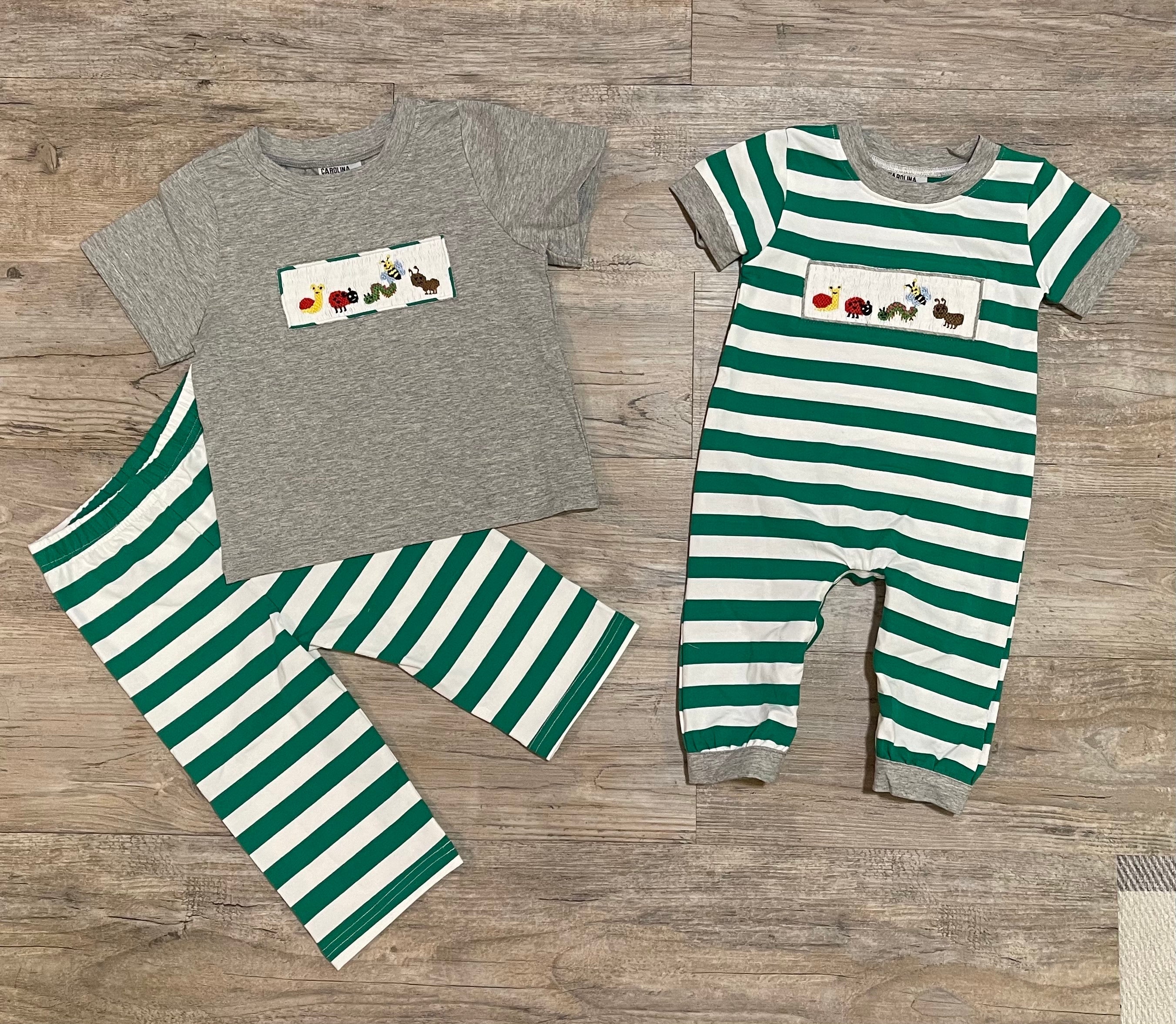 Smocked Bunch of Bugs Pant Set